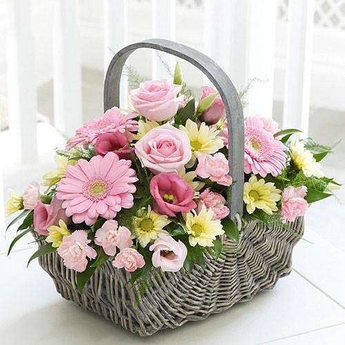 Newborn baby best sale flower basket